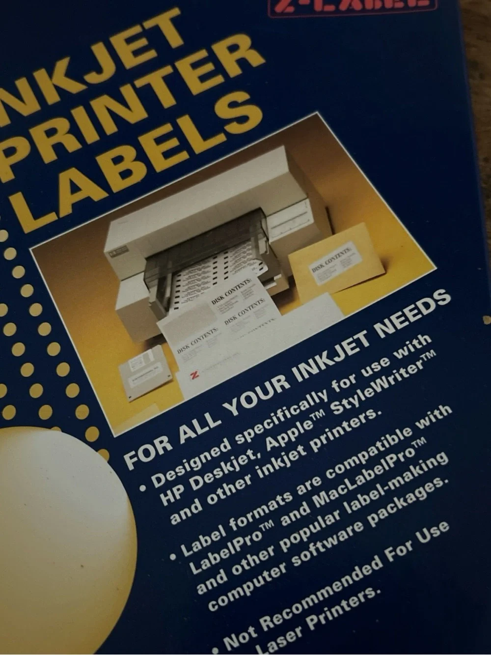 Z-Label 30200   Laser Address Print Labels   3000 labels 100 shts   (WHITE)